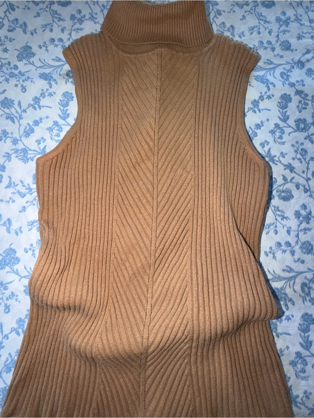Apt. 9 Sleeveless Ribbed Turtleneck Tank - Camel Brown